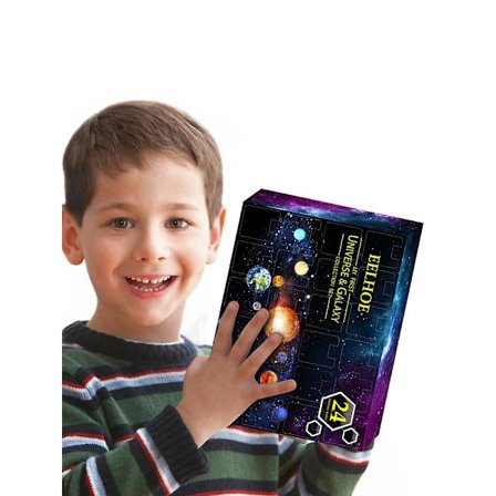 Leksaker Mineralprøve Jordvidenskab Kit Julekalender Børn Pædagogisk Sort Ideel Gave Plastik Jul Nedtælling