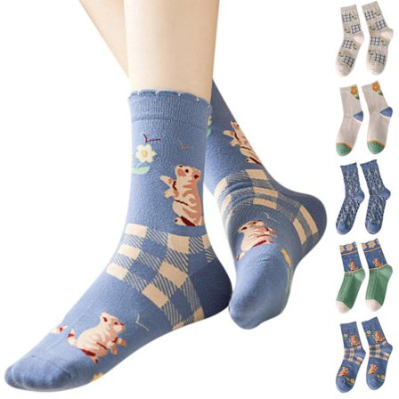 Women Printing Lace Socks Autumn And Winter Cute Bubble Mouth Nylon Pantyhose
