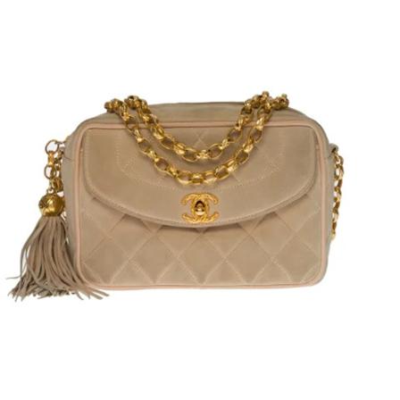 Chanel Vintage, Pre-owned Leather chanel-bags Beige, Dames, Maat:ONE Size