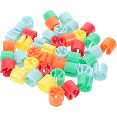 150 farverige tøjstørrelsesmarkører, runde i form med bløde kanter, velegnet til organisering af sart tøj i garderober og butikker