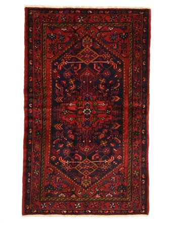 Zanjan Vloerkleed Oosters Zwart/Donkerrood (Wol, Perzië)