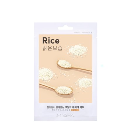 MISSHA Mask Airy Fit Sheet Rice 19g - Maschera Illuminante viso