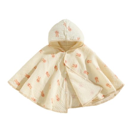 Baby Cape Tynn Solbeskyttelse Pustende Hudvennlig Komfortabel Barn Cape for Sommer Rosa Kanin