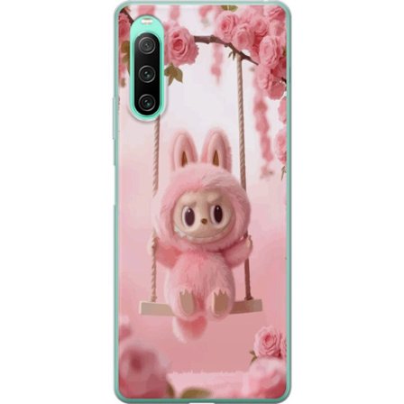 Kompatibelt Mobilskal till Sony Sony Xperia 10 IV Monsterfigur söt kanin med rosa kinder