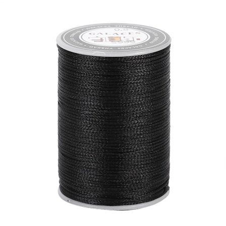 50m/Rull 0,8mm DIY Håndverk Håndsøm Sting Lær Vokset Tråd Snor Polyester (Svart)