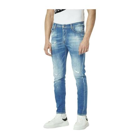 John Richmond, Slim-fit Jeans Blauw, Heren, Maat:W33
