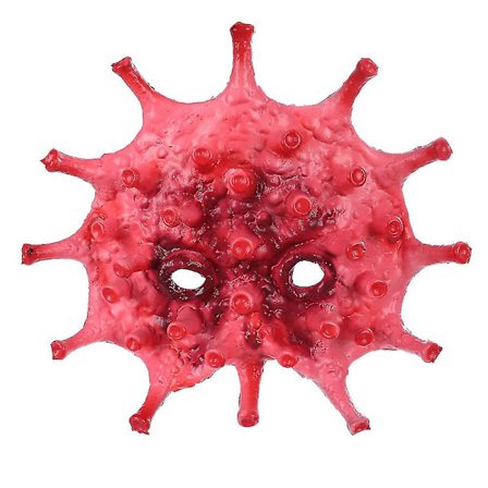 1 julemaske for voksne, skrekkmaske for hele ansiktet, julefestmaske, virus cosplay-maske (rød)
