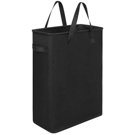 Ultratunn tvättkorg med handtag Vikbar liten tvättkorg Tunn smutstvättkorg Smal tvättpåse Vikbar smutstvättkorg (svart)