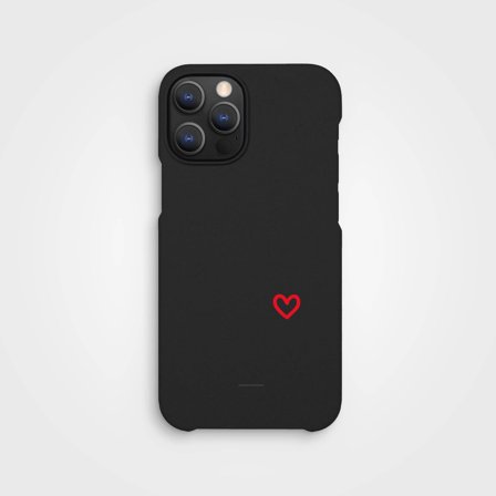 Eco-Friendly Black Phone Case TrueLOVE by Emilia de Poret, Plant-Based, iPhone 12 Pro Max