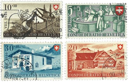 Schweiz 1946 - MICHEL 471/74 - Stemplet