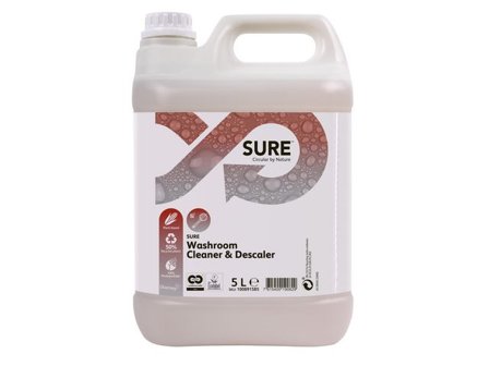 SURE Badrumsrengöring och avkalkning, växtbaserad och 100 % nedbrytbar 5L - Lyreco - Städ och hygien - Rengöringsmedel - Sanitetsrent