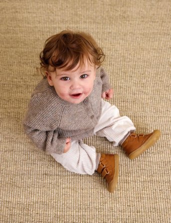 ANGULUS Booties - Flat - With Velcro - Brown - 20