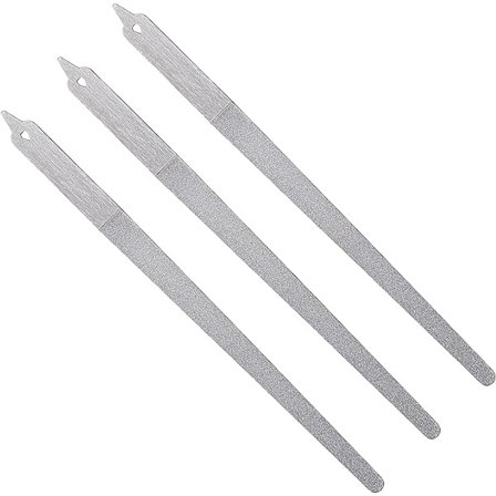 3 stk 8 tommer skarpe rustfrie stål neglfiler sett manikyr pedikyr 100 grit buffer tykke tånegler fingernegler metall neglfil for hjem og profesjon
