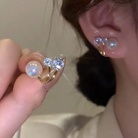 Zirkonihelmikorvakorut naisille Muoti Crystal Korvakorut Studs