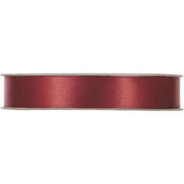 Satinbånd dobbeltsidig bordeau