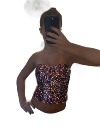 Glittrig paljett tubtopp Zara