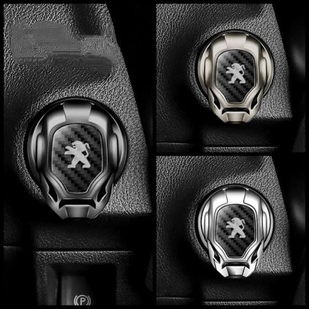 1 st Start-/Stoppknappskydd för Peugeot Bilmotor Start-/Stoppknappskydd Tändningsdekoration Skyddande Skydd Universal Bu