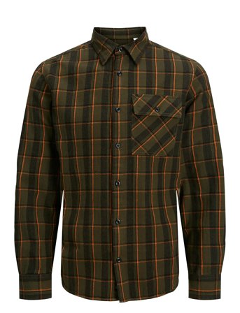 Jcodesert Herringb Check Shirt Ls Ln Green Jack & J S