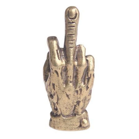 Ren messing international gestus kreativt skrivebords pynt foragt