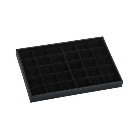 1/2/3 sammetsdisplaybricka Utsökt hantverksdisplay med stor kapacitet Black 1Set