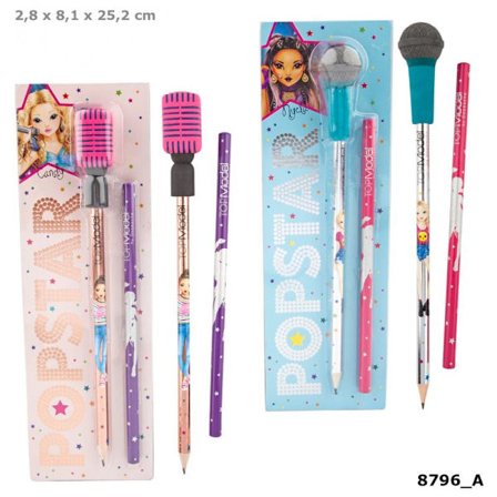 Top Model Pyssel Penna pennor med Mikrofonsuddgummi Välj