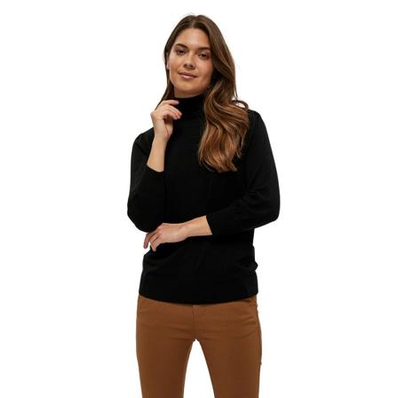 Minus, Mersin Turtleneck Knit Zwart, Dames, Maat:2XL,Viscose