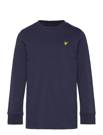 Plain Ls T-Shirt Tops Sweat-shirts & Hoodies Sweat-shirts Navy Lyle & Scott