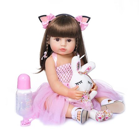 Märke 2023 Fullbody Mjuk Silikon Reborn Baby Girl Sovdocka Barn Födelsedagspresent Leksak Cosplay
