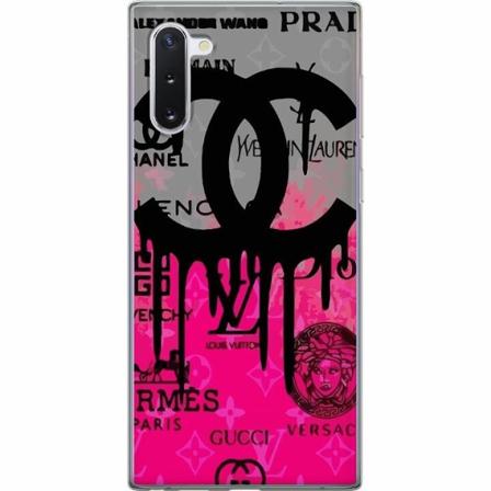 Samsung Galaxy Note10 Genomskinligt Skal Cc Pink