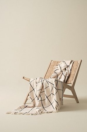 Jotex - Plaid Natuurwit/zwart Natuurwit/zwart - MYRA - Koop Plaids & dekens bij Jotex