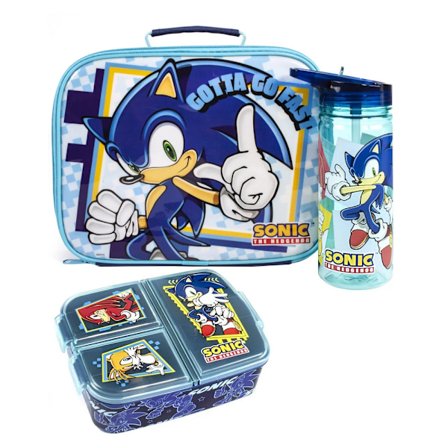 Sonic The Hedgehog Gotta Go Fast Lunch Bag Och Flaska En Storlek