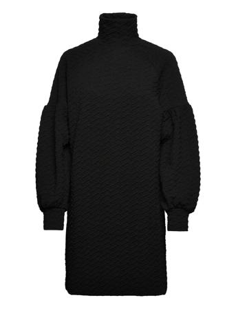 Slfrose Ls High Neck Short Dress B Black Selected Femme