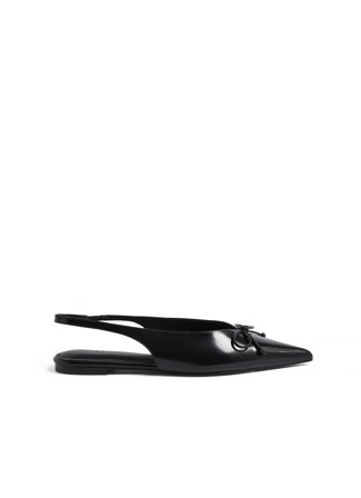 NA-KD Slingback-Ballerinas mit Schleifendetail - Flache Schuhe - Schwarz - EU 36
