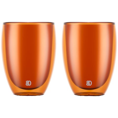Bodum PAVINA dubbelväggat glas 35 cl 2-pack, orange | Dukning & Servering > Glas | Bagaren och Kocken