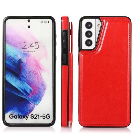 Ammattimainen kuori korttipaikalla - Samsung Galaxy S21 Röd
