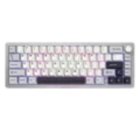 Yunzii Al66 Silver 66-Nøgle CNC Aluminium Knap Trådløs Bluetooth/2.4G/Tråd Varm Swap Pakning Monteret Rgb Mekanisk Spil Tastatur Til Mek Silver Milk 