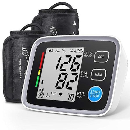 Noggrann Blodtrycksmätare 2 Manschettstorlekar, 23-43 cm & 33-53 cm