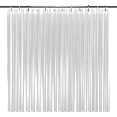 Dusjforheng i badet, 72 tommer bred x 72 tommer høy, gjennomsiktig, vanntett dusjforheng