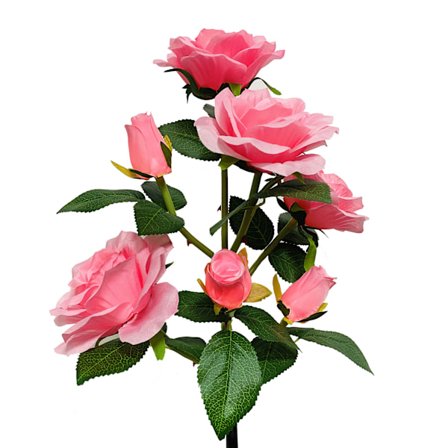 Solrosformade solcellslampor för utomhusdekorationer, vattentäta solcellslampor för uteplats, fest, alla hjärtans dag (rosa)