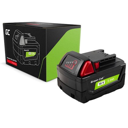 Green Cell 18V 5Ah Replacement Battery for Milwaukee M18 B5 4932430483