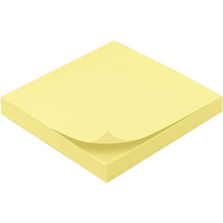 Genanvendelig klæbende notesblok 100 ark 76*76 mm