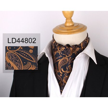 Miesten Ascot-solmio, Paisley-kuvioitu jacquard-silkki, LD44802