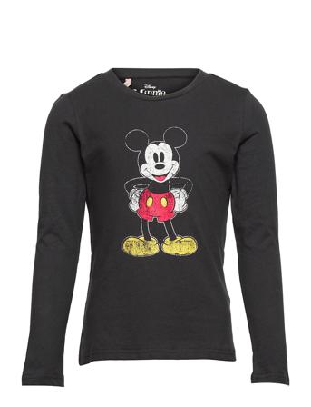 Konmickey/Minnie Life L/S Top Box Jrs T-shirts Long-sleeved T-shirts Svart Kids Only