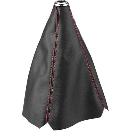 PU-lær Girskifte Knappen Deksel Rød Søm