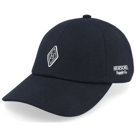 Herschel - Svart unconstructed Keps - Sylas Hsc Diamond Cap Black Dad Cap @ Hatstore