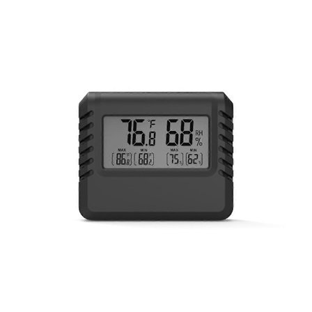 Erittäin ohut digitaalinen näyttö elektroninen lämpötila- ja kosteusmittari mini-lämpömittari kosteusmittari jalustalla musta