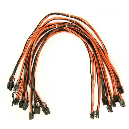 8-pack PCI-kabel 6-pin till 6+2-pin hane till hane PCI-E-kabel 6-pin till 8-pin (6+2), längd 60 cm 18 AWG