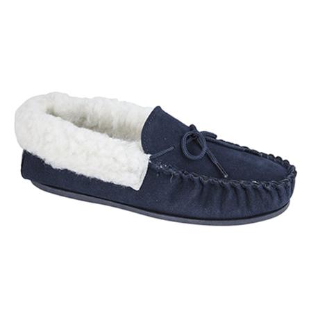 Mokkers Dam/dam Emily Moccasin Slippers 9 Uk Navy