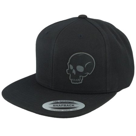 Iconic - Svart snapback Keps - Skull Engraved Axes Black Snapback @ Hatstore