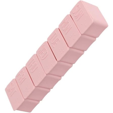 IC Pilleboks 7 Dage Pille Organiser, acsergery 7 Ruter Ugentlig Pillefodral med Punktskrift